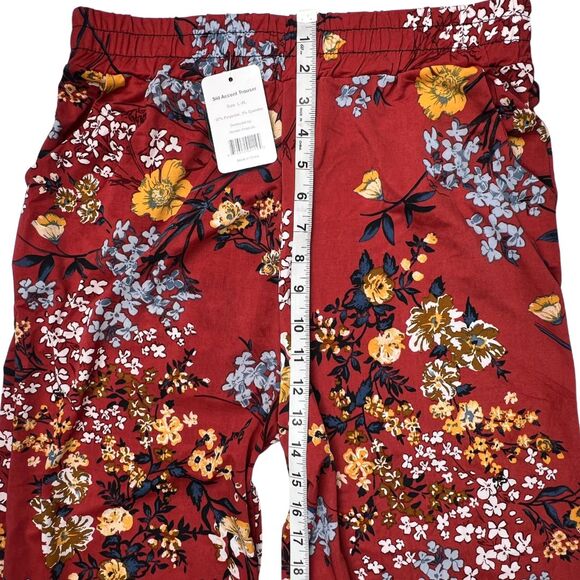 Lildy Pants Women Large Boho Festival Style Floral Casual Summer Wide Slit Leg - Picture 6 of 14